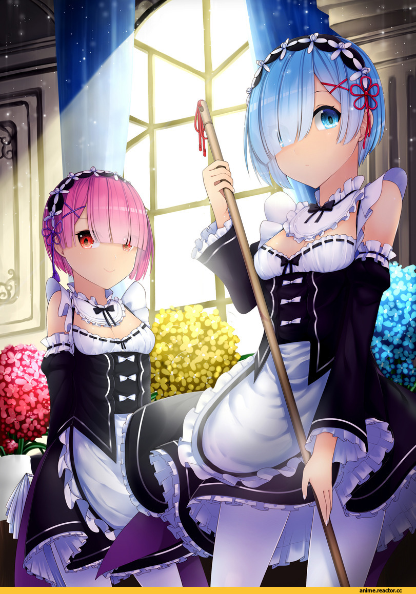 Re Zero Kara Hajimeru Isekai Seikatsu, Ram (Re Zero), Rem (re zero), sy12kj, Anime