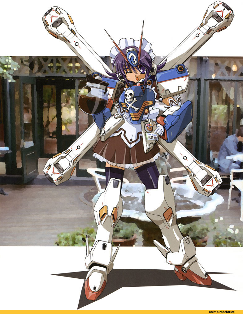 Mecha Musume, Mobile Suit Gundam, Manga, Anime Комиксы, crossbone gundam, XM-X3 Crossbone Gundam X3, Maid, Mobile Suit, Anime