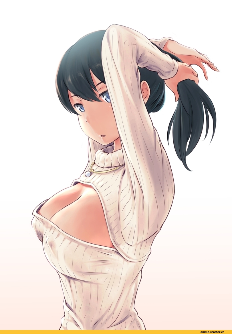 Kantai Collection, Kaga (Kantai Collection), Open-Chest Sweater, Anime