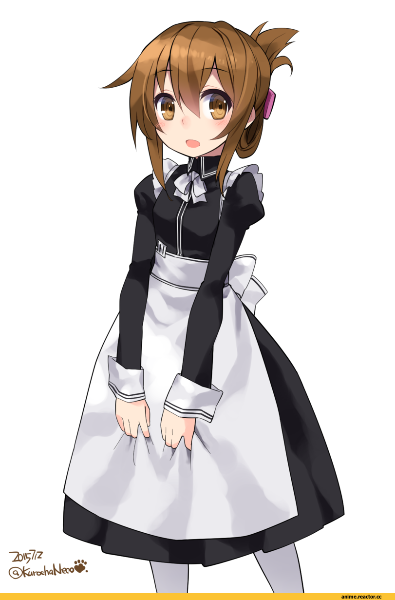 kuro chairo no neko, Anime Art, Inazuma (Kantai Collection), Kantai Collection, Maid, Anime