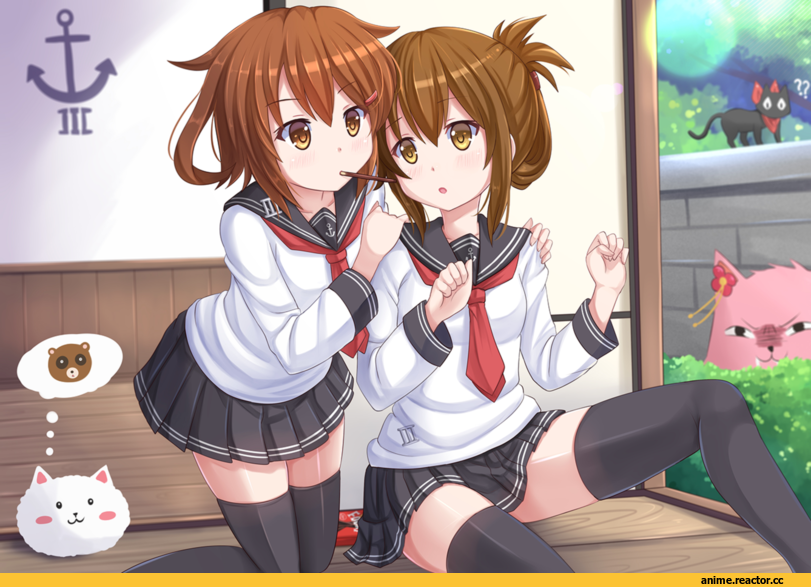 Ikazuchi, Kantai Collection, Inazuma (Kantai Collection), Amagi Brilliant Park, Nichijou, gochuumon wa usagi desuka?, Anime