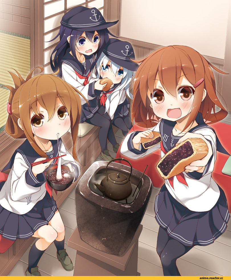 ikazuchi (kantai collection), Kantai Collection, Inazuma (Kantai Collection), Akatsuki, Hibiki (Kantai Collection), yume no owari, Anime