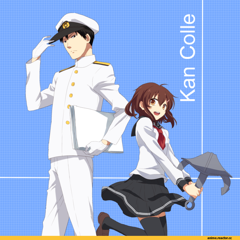 ikazuchi (kantai collection), Kantai Collection, Nozaki Umetarou, Gekkan Shoujo Nozaki-kun, Admiral (Kantai Collection), crossover, Anime