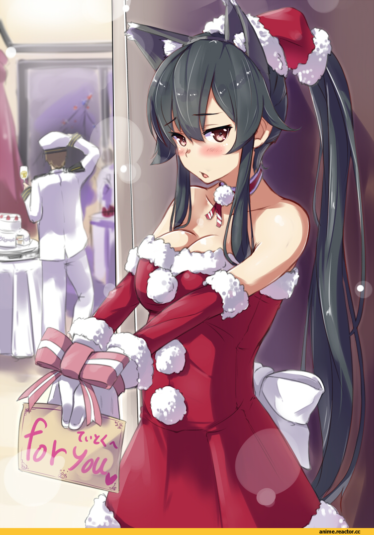 Yahagi, Kantai Collection, Admiral (Kantai Collection), Animal Ears, Anime Christmas, Anime