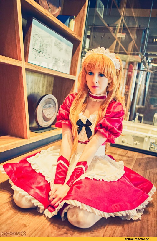 DarkFelicia, Anime Cosplay, Asuka Langley, Evangelion, Maid, Anime