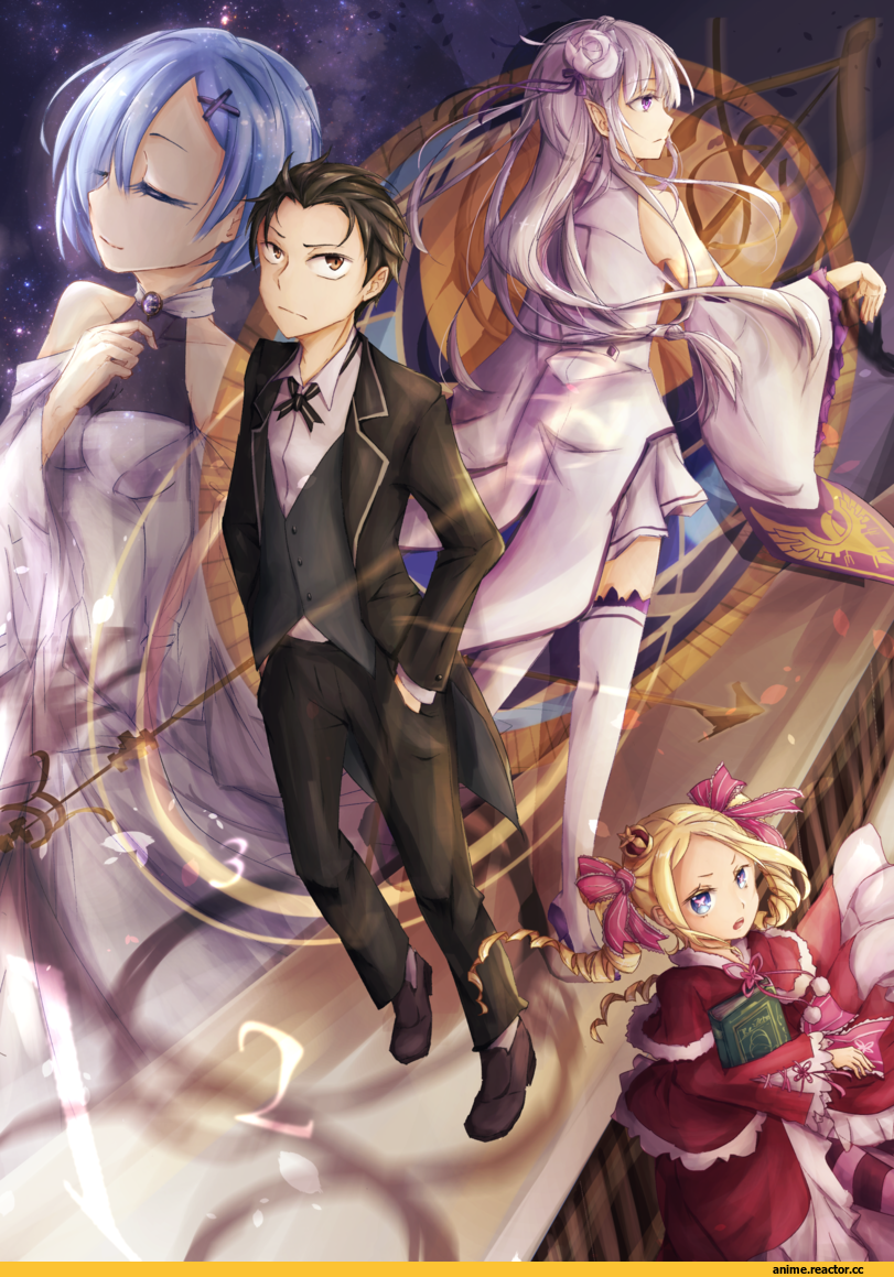 Re Zero Kara Hajimeru Isekai Seikatsu, Natsuki Subaru, Rem (re zero), Emilia (re zero), Beatrice (Re Zero), Anime