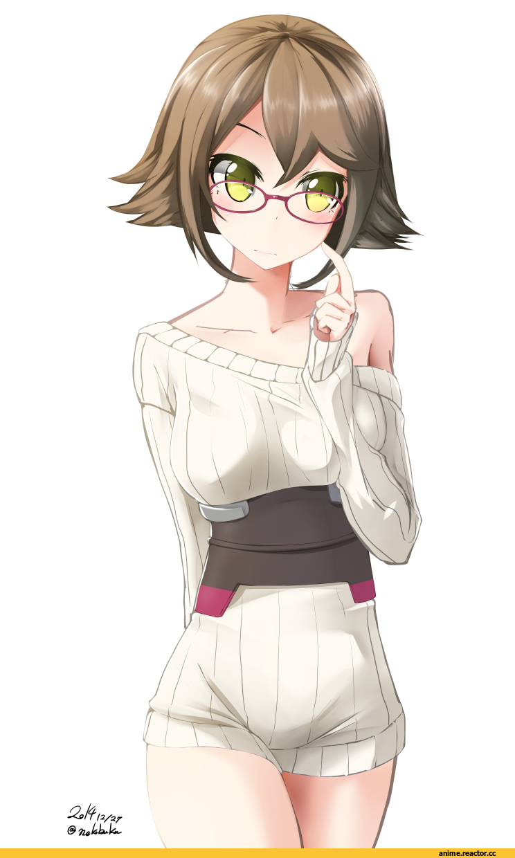 Mutsu, Kantai Collection, Nekobaka, Megane, Anime