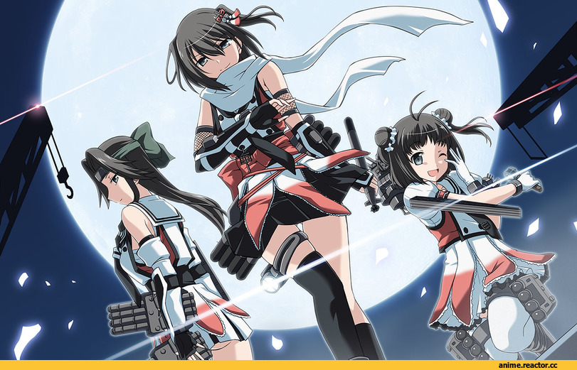 Jintsuu (Kantai Collection), Kantai Collection, Naka (Kantai Collection), Sendai (Kantai Collection), Опасные Няшки, Anime Няши, Anime
