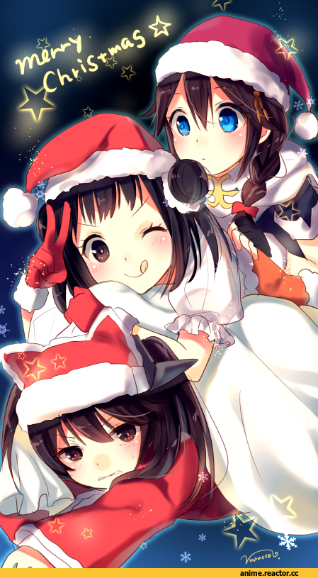 Anime Christmas, Kantai Collection, Naka (Kantai Collection), Ryuuhou (Kantai Collection), Shigure (Kantai Collection), Anime