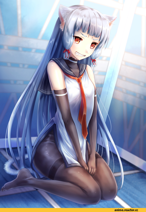 Kantai Collection, Murakumo (Kantai Collection), Anime Art, karo karo, Animal Ears, neko, Anime