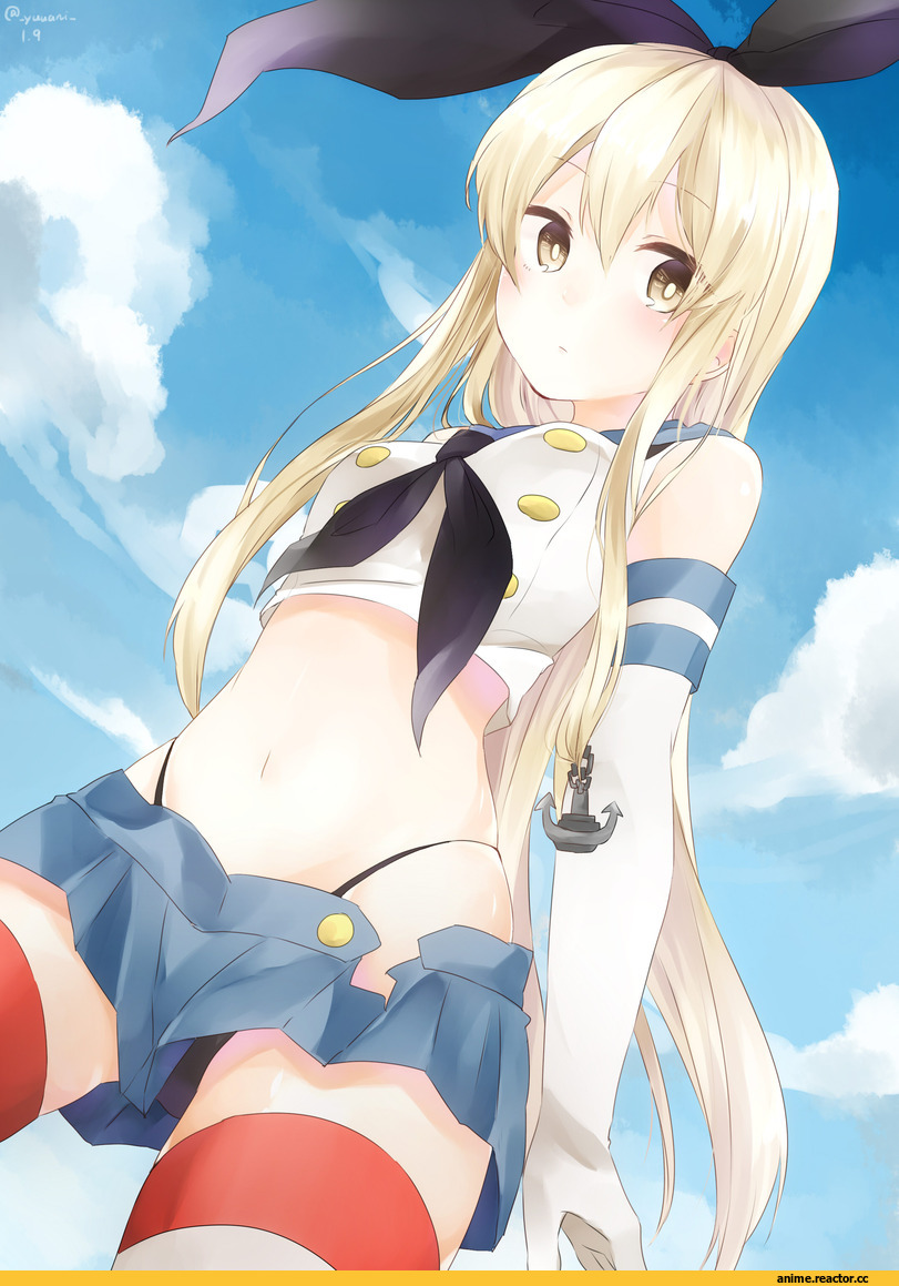 Shimakaze, Kantai Collection, yuuani, Anime