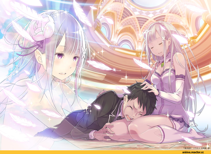 Re Zero Kara Hajimeru Isekai Seikatsu, Emilia (re zero), Natsuki Subaru, gashin, Anime
