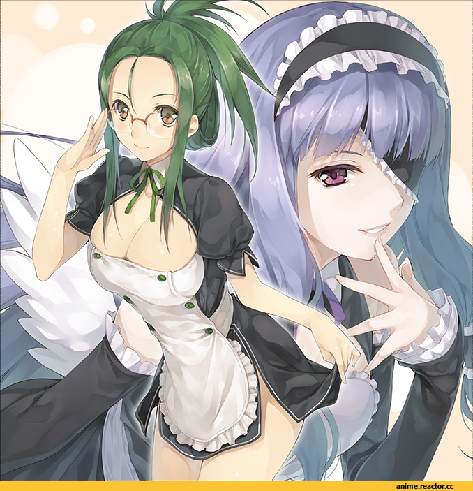 Dream C Club, mari (dream c club), mio (dream c club), Maid, Megane, keg, Anime Art, Anime