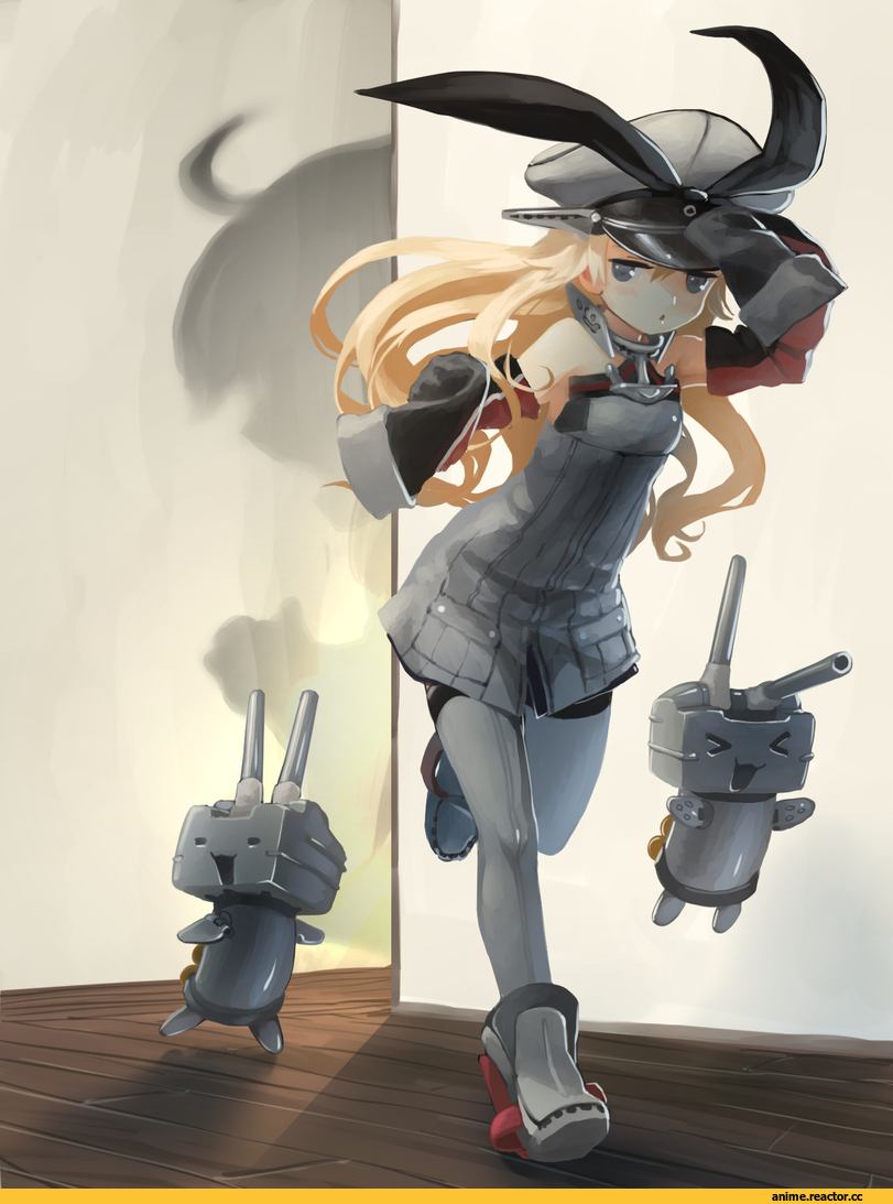 Kantai Collection, Anime Art, Shimakaze, Bismarck (Kantai Collection), Anime
