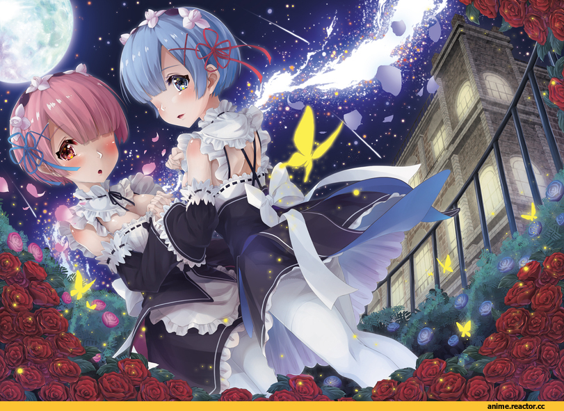Re Zero Kara Hajimeru Isekai Seikatsu, Ram (Re Zero), Rem (re zero), hyouta (yoneya), Anime