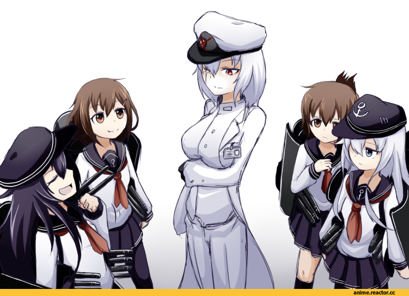 Kantai Collection, Hibiki (Kantai Collection), еще одна в комментариях, Inazuma (Kantai Collection), ikazuchi (kantai collection), Akatsuki, Female Abyssal Admiral, Abyssal Kanmusu, Anime