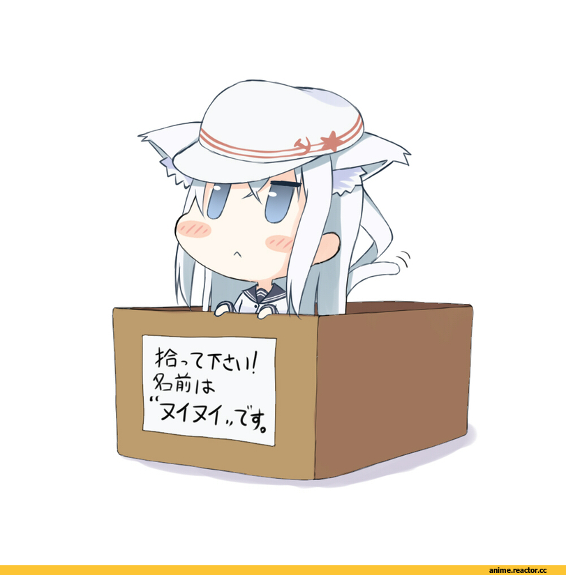 Kantai Collection, Verniy, chibi, Animal Ears, neko, Anime