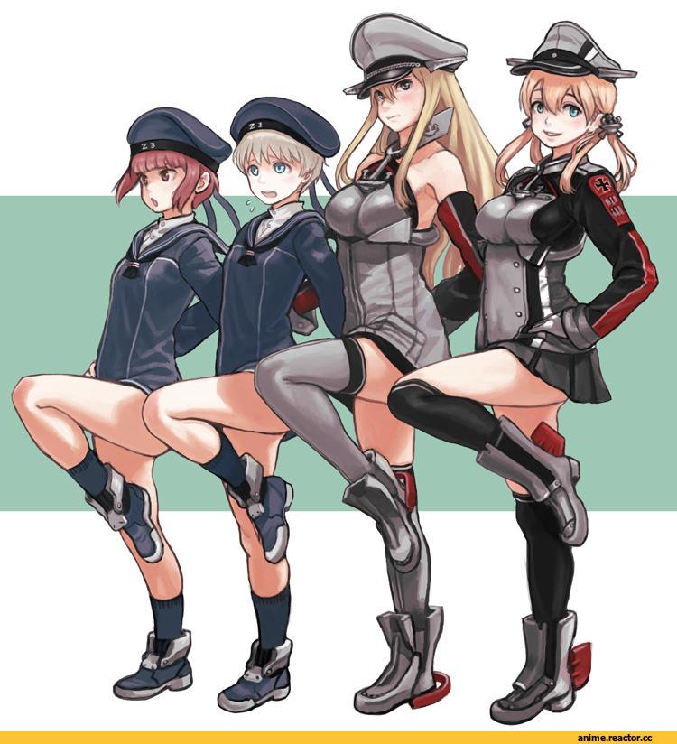 Kantai Collection, Prinz Eugen, Bismarck (Kantai Collection), Z3 Max Schultz (Kantai Collection), Z1 Leberecht Maass (Kantai Collection), Anime