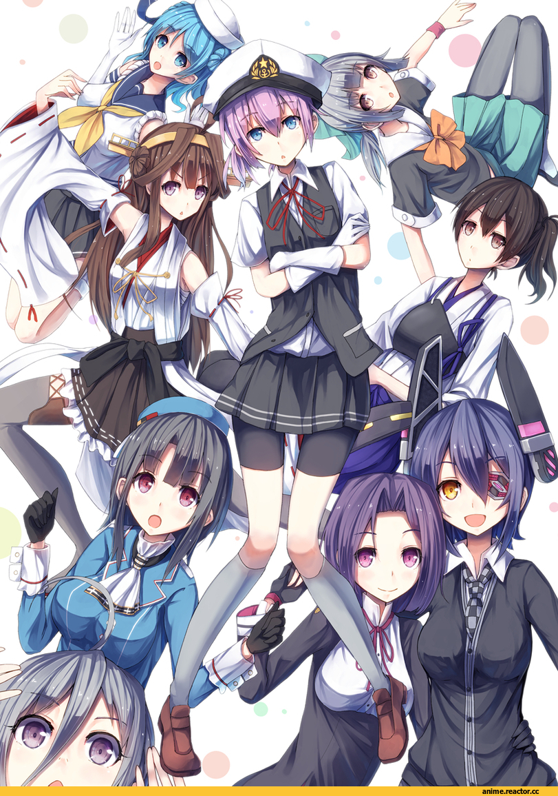 Yuubari, Kantai Collection, Takao (Kantai Collection), Kaga (Kantai Collection), Kiyoshimo (Kantai Collection), Tenryuu, Kongou (Kantai Collection), Tatsuta, Urakaze, Shiranui (Kantai Collection), Anime