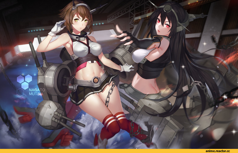 Kantai Collection, Mutsu (Kantai Collection), Nagato (Kantai Collection), yykuaixian, Anime
