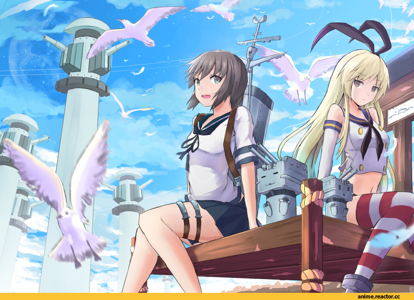 Fubuki (Kantai Collection), Kantai Collection, Shimakaze, kakekcaboel, Anime
