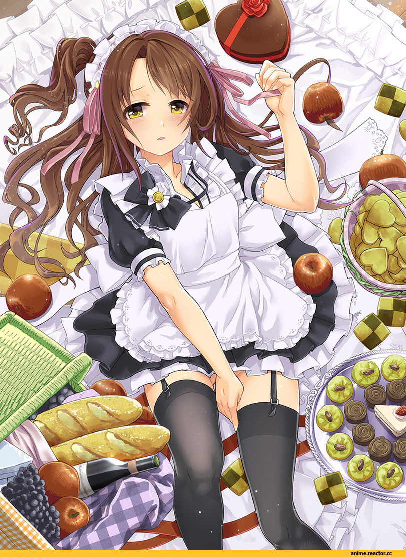 Shimamura Uzuki, Idolmaster, Kazu, Maid, Няши в еде, Anime Няши, Anime