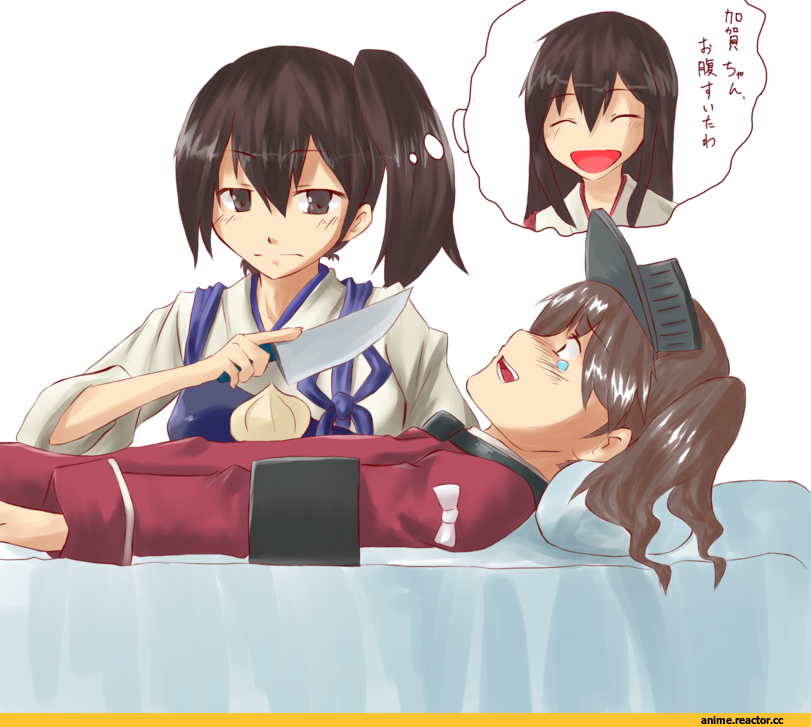 Kantai Collection, Ryuujou, Akagi (Kantai Collection), Kaga (Kantai Collection), доска, Anime