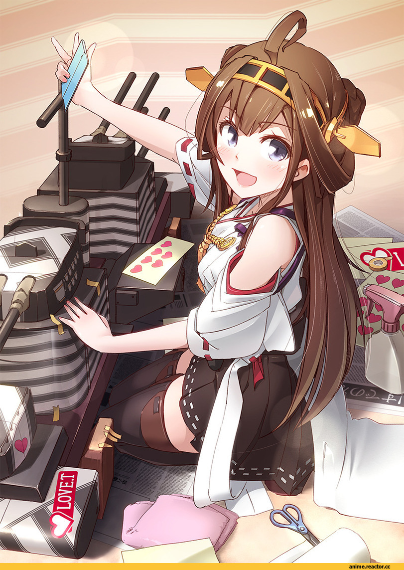 Kantai Collection, Kongou (Kantai Collection), pomon illust, Anime