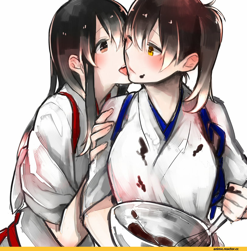 Kantai Collection, Akagi, Kaga (Kantai Collection), shuu-0208, Shoujo Ai, Anime
