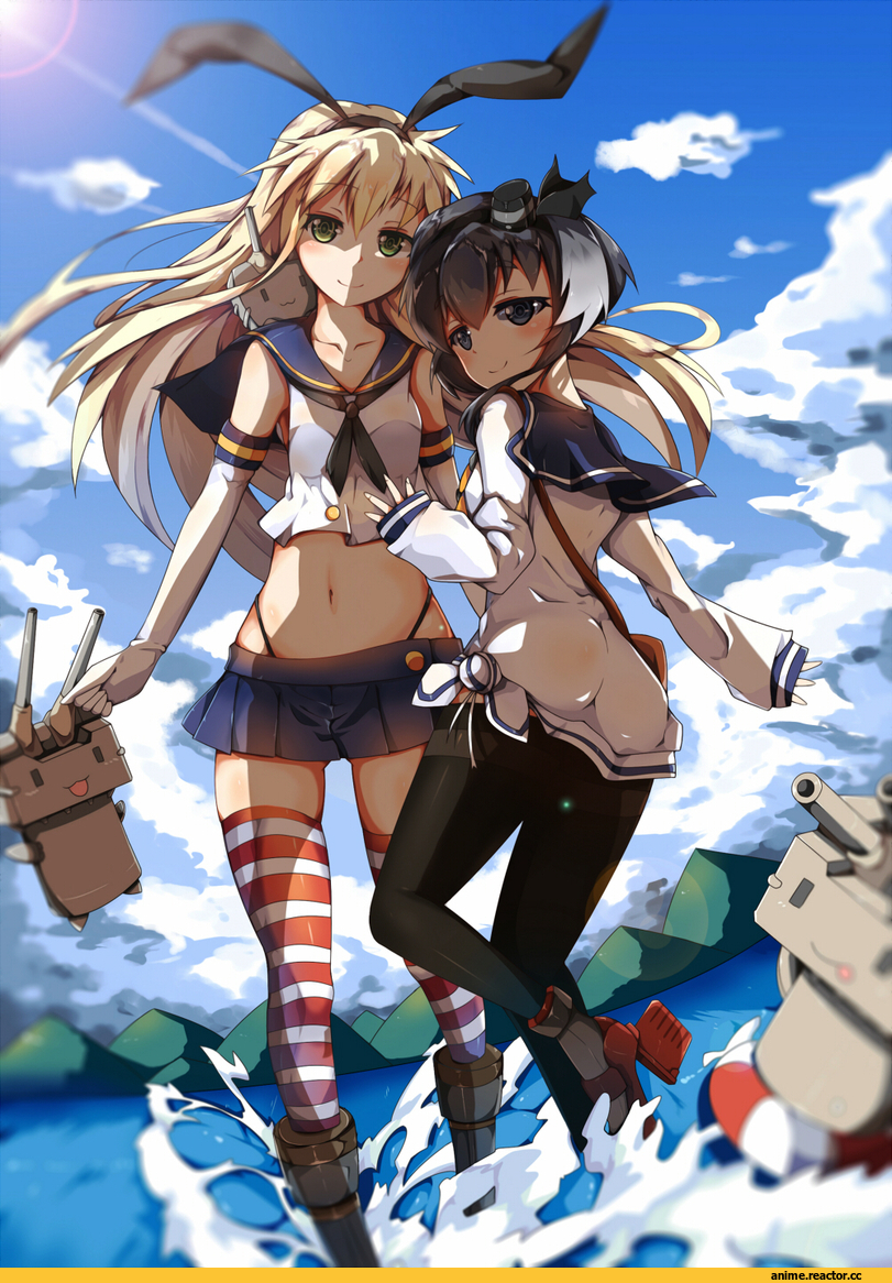 Shimakaze, Kantai Collection, Tokitsukaze (Kantai Collection), dango remi, Anime