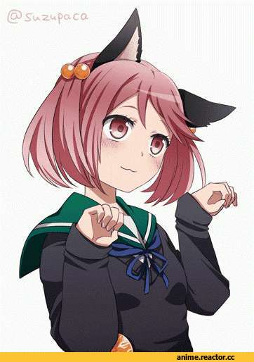 Sazanami (Kantai Collection), Kantai Collection, suzuka (rekkyo), neko, Animal Ears, anime gif, Anime