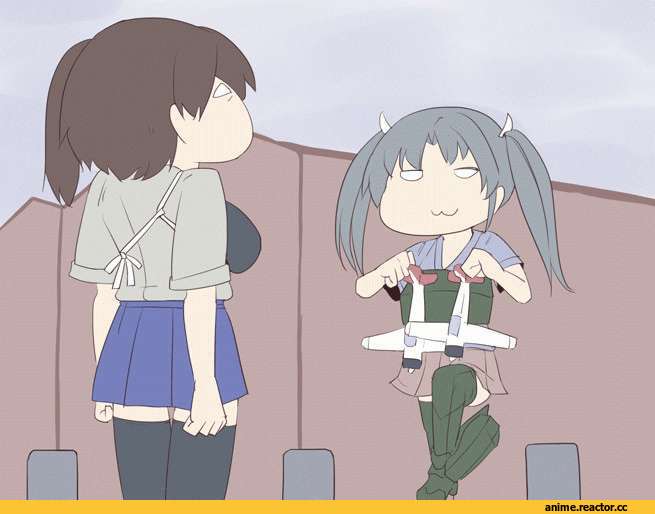 monty python, the sky crawlers, Zuikaku, Kantai Collection, Kaga (Kantai Collection), silver bell (artist), Anime Гифки, Anime