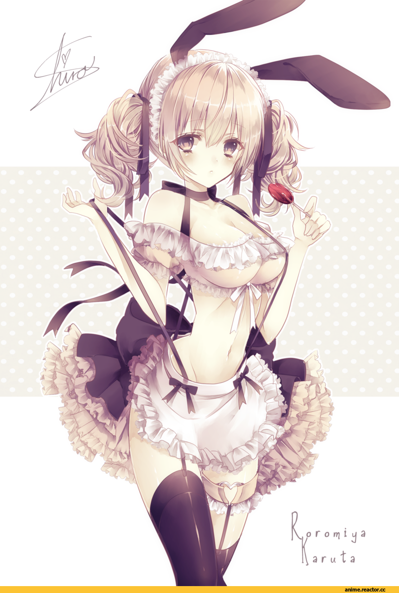 roromiya karuta, inu x boku ss, Maid, Usagimimi, Animal Ears, shiro (himawari), Anime