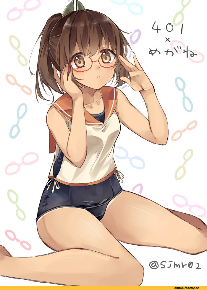 I-401, Kantai Collection, Megane, shijima (sjmr02), Anime Art, Anime