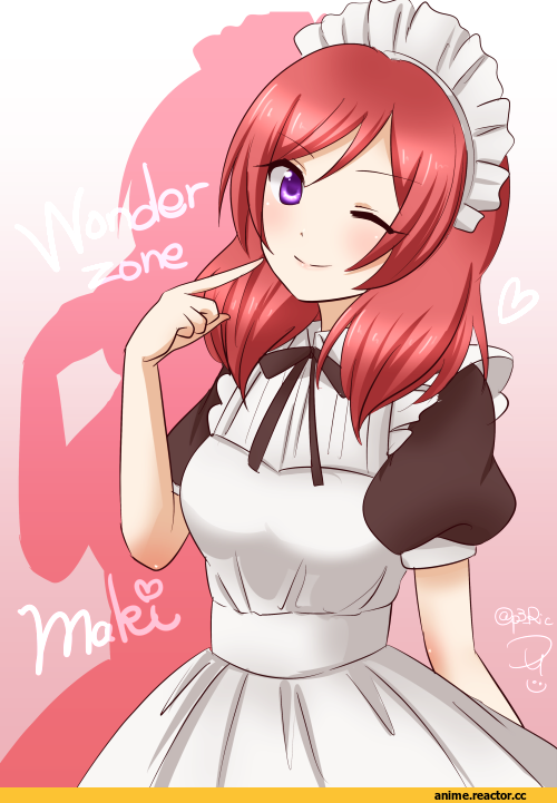 Love Live!, Nishikino Maki, ric (fwpbox), Anime Art, Maid, Anime