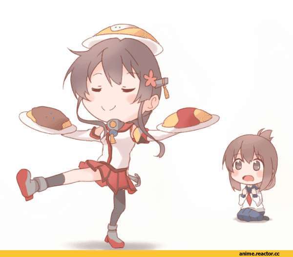 Yamato (Kantai Collection), Kantai Collection, anime gif, Ido (Teketeke), Anime Art, Inazuma (Kantai Collection), Anime