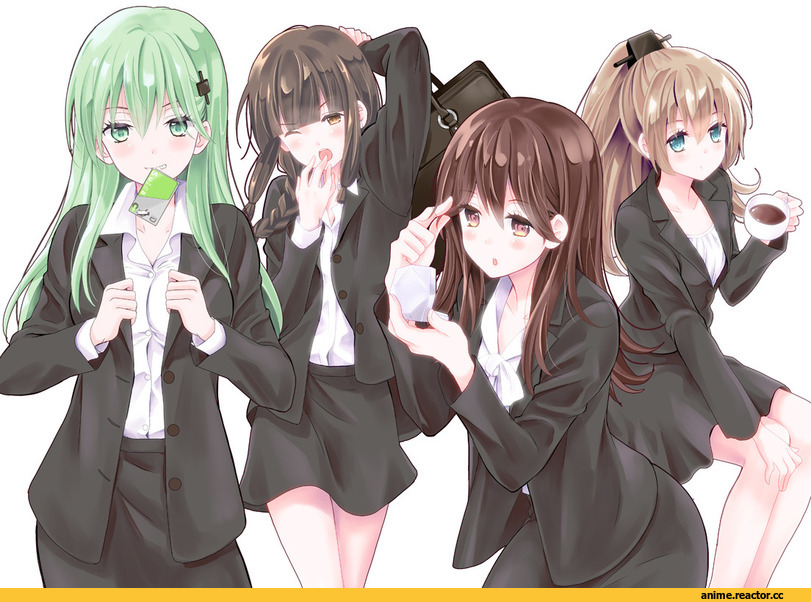 Kitakami (Kantai Collection), Kantai Collection, Kumano, Ooi (Kantai Collection), Suzuya (Kantai Collection), Kodama Naoko, Anime Art, Anime