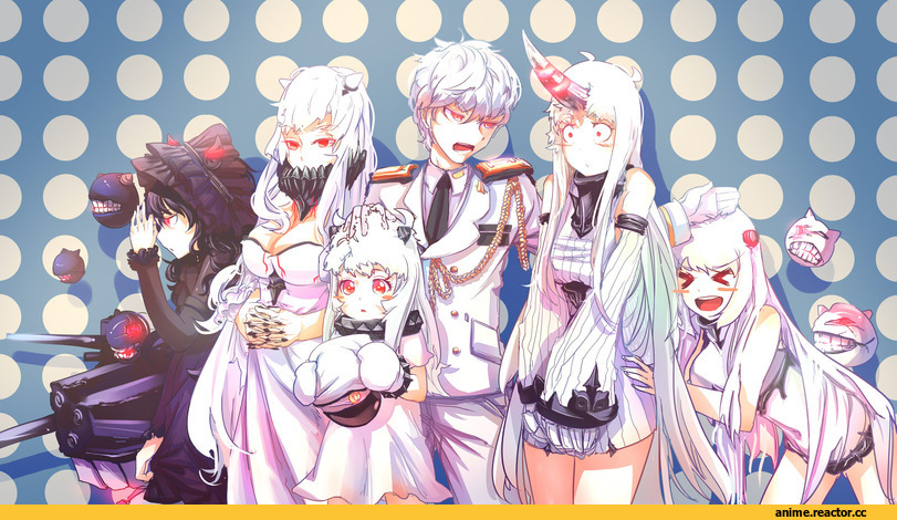 Northern Ocean Hime, Kantai Collection, abyssal admiral (kantai collection), Airfield Hime, Isolated Island Oni, Midway Hime, Seaport Hime, Admiral (Kantai Collection), Abyssal Admiral, Anime