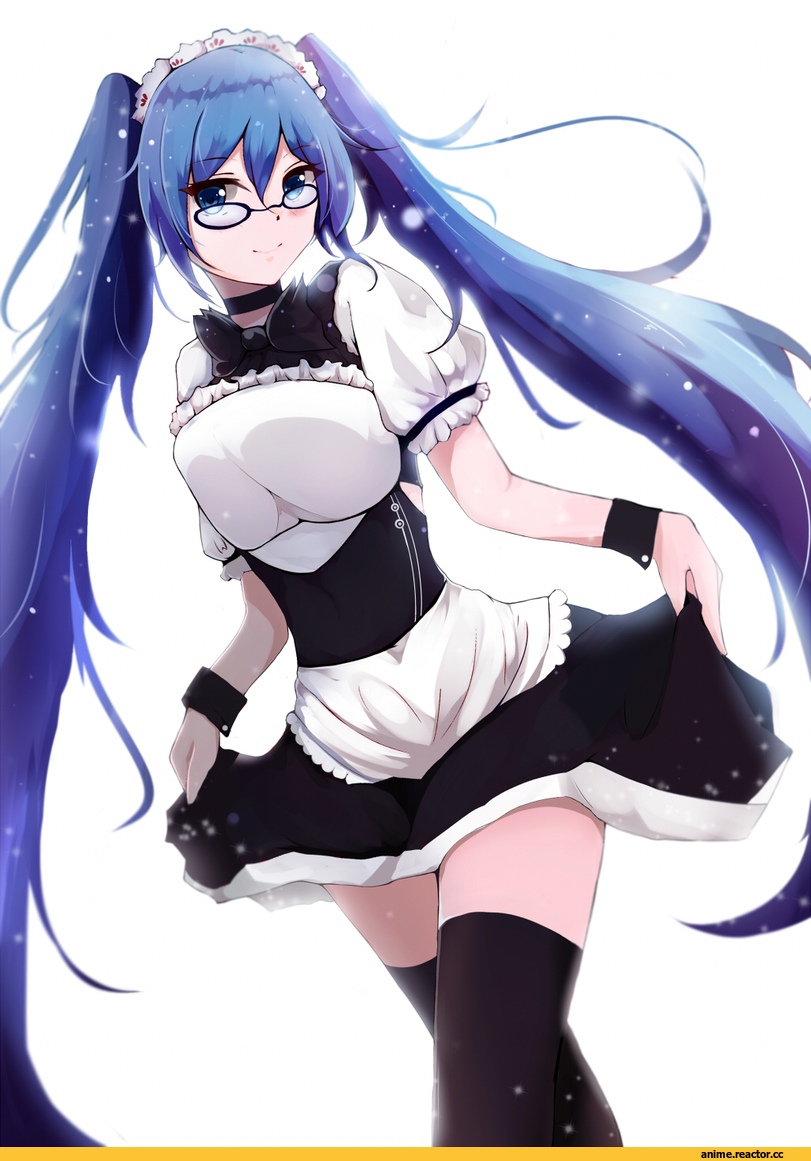 Vocaloid, Hatsune Miku, Megane, Maid, Anime
