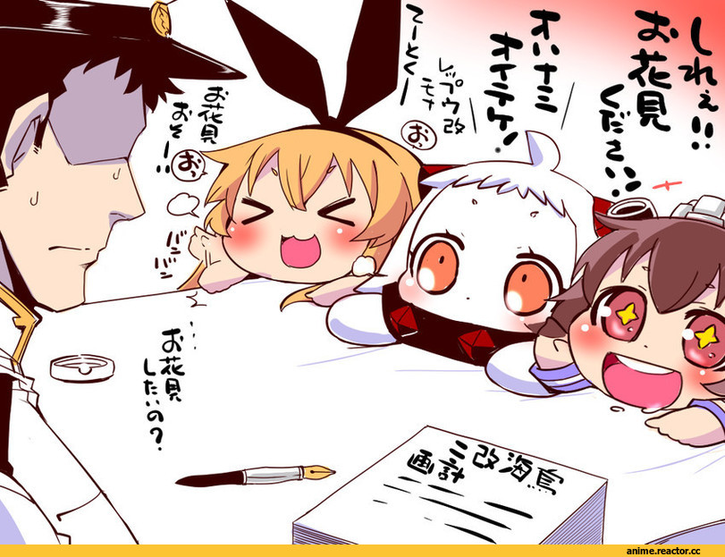Northern Ocean Hime, Kantai Collection, Admiral (Kantai Collection), Shimakaze, Yukikaze (Kantai Collection), Anime