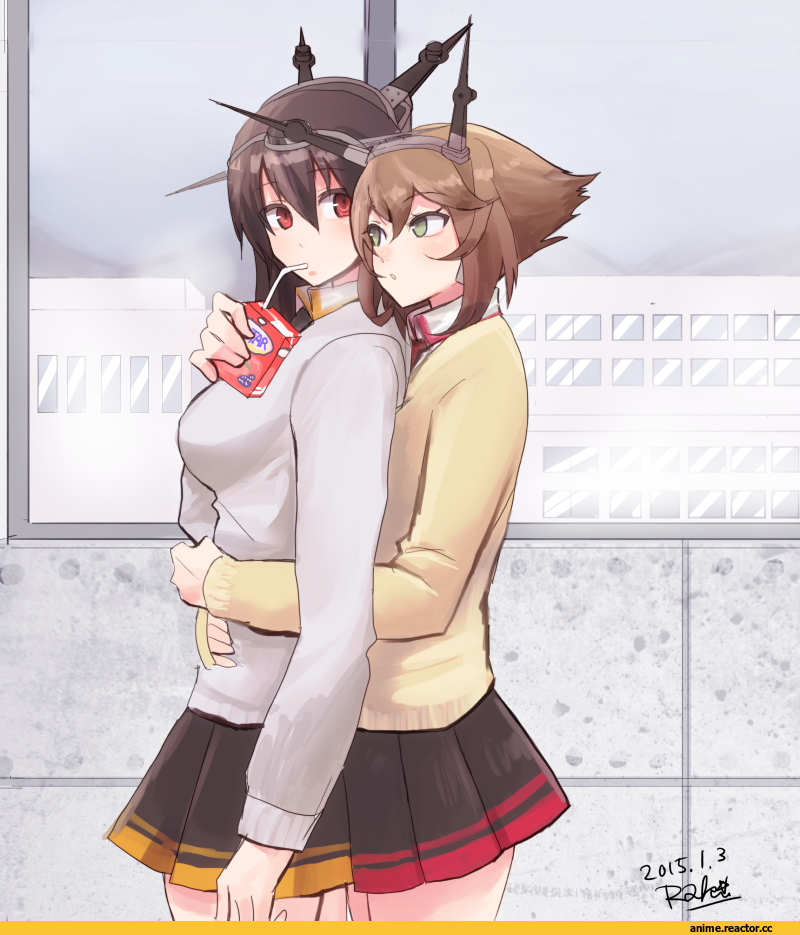 Kantai Collection, Nagato (Kantai Collection), Mutsu, raki (kuroe), Shoujo Ai, Anime