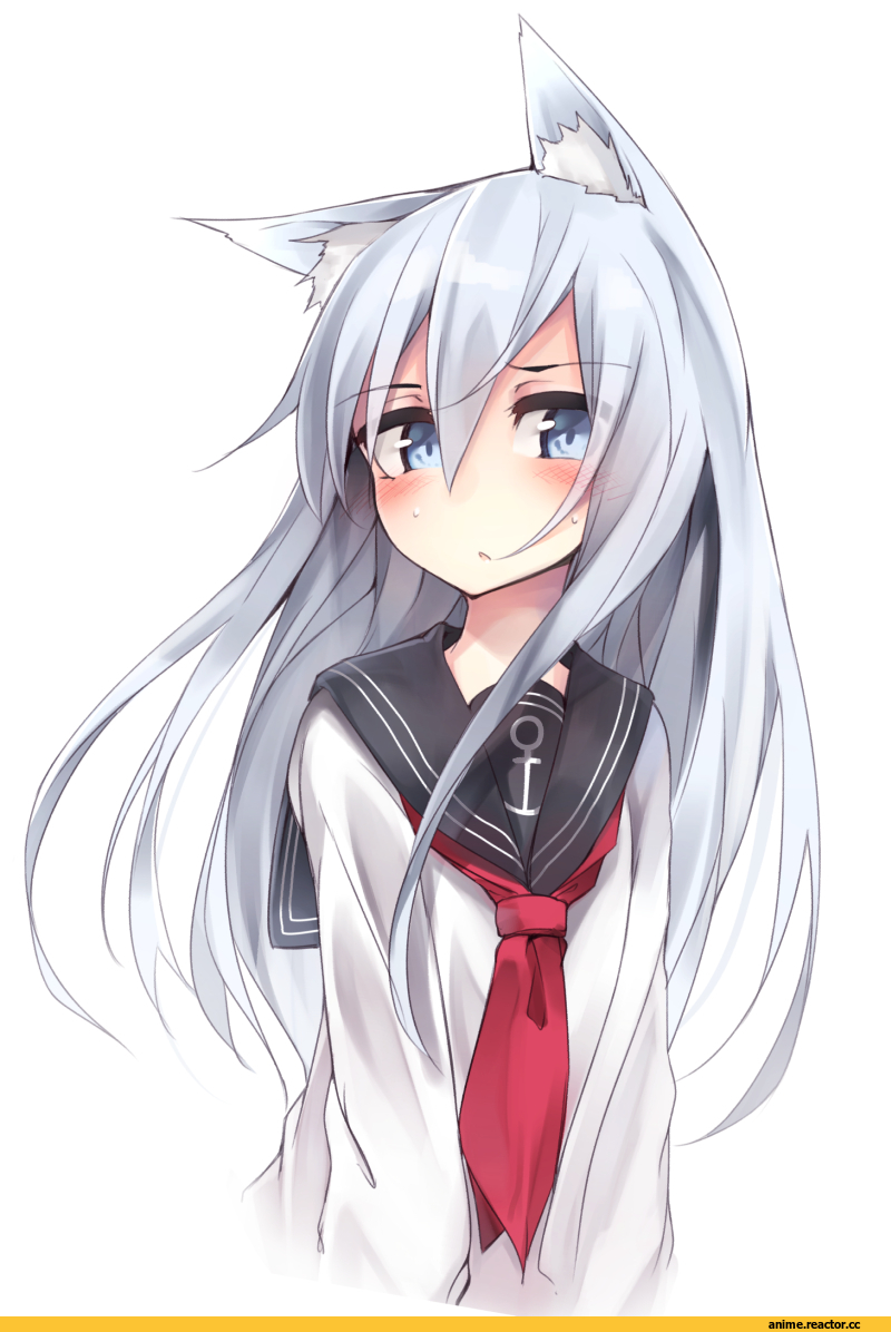 Hibiki (Kantai Collection), Kantai Collection, nekomimi, Animal Ears, Haegiwa, Anime Art, Anime