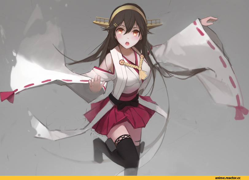 Haruna (Kantai Collection), Kantai Collection, nero (nilu), Anime Art, Anime