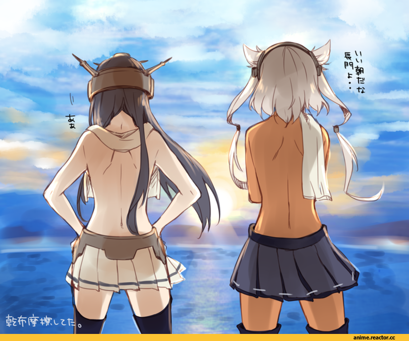 Musashi (Kantai Collection), Kantai Collection, Nagato (Kantai Collection), ichinomiya (blantte), Anime
