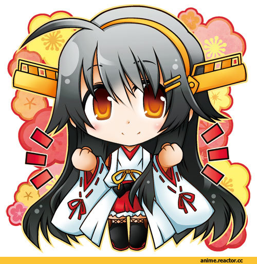 chibi, Kongou (Kantai Collection), Kantai Collection, Haruna (Kantai Collection), souma mizuki, Anime Art, Anime