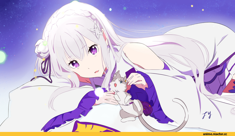 Re Zero Kara Hajimeru Isekai Seikatsu, Emilia (re zero), Pack (re zero), FY (artist), Anime