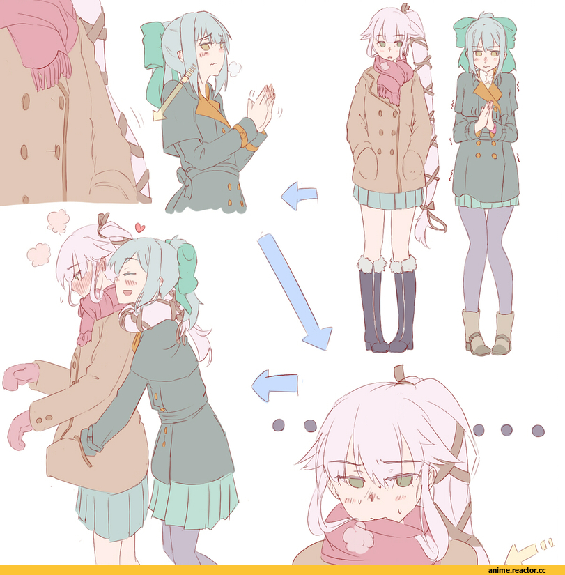 Yuubari, Kantai Collection, Yura (Kantai Collection), Кантай комиксы, mikeco, Anime Комиксы, Anime