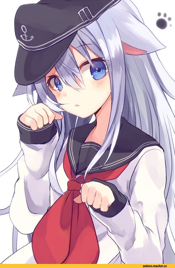 hibiki, Kantai Collection, haruka (reborn), nekomimi, Animal Ears, Anime