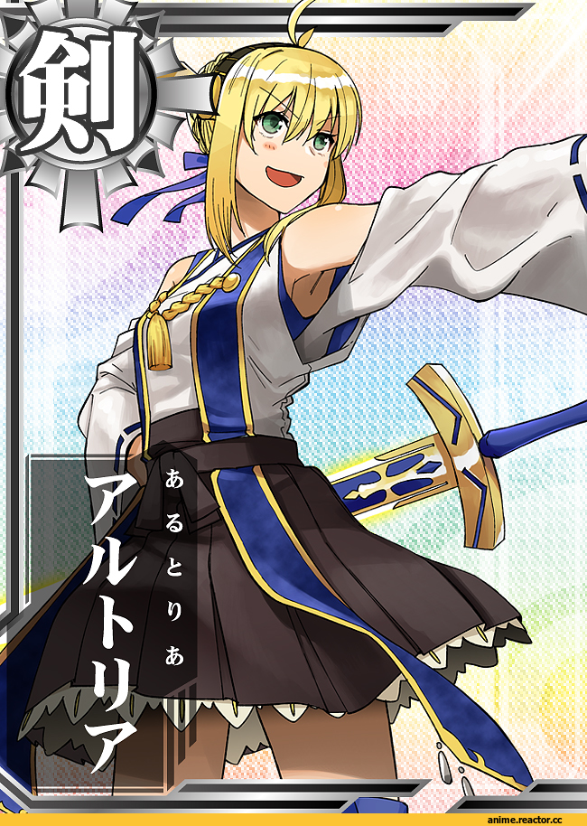 Fate/Stay Night, Fate (series), Kongou (Kantai Collection), Kantai Collection, Saber (Fate), crossover, Anime