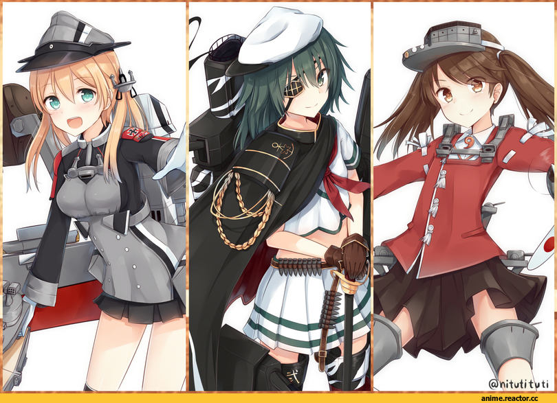 Prinz Eugen, Kantai Collection, Kiso, Ryuujou, tsuchikure (3105mitoko), Anime